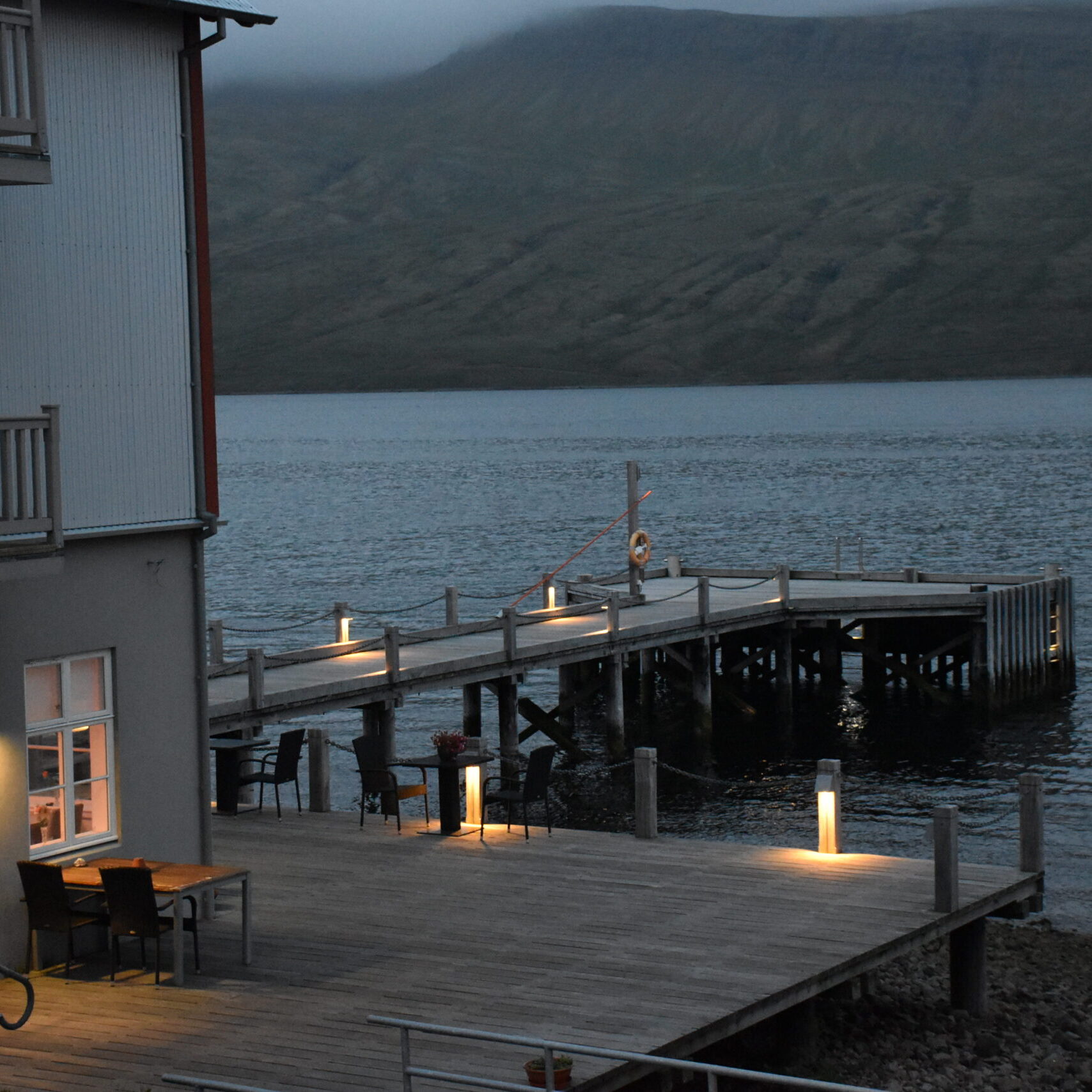 Il pontile del Fosshotel Eastfjords