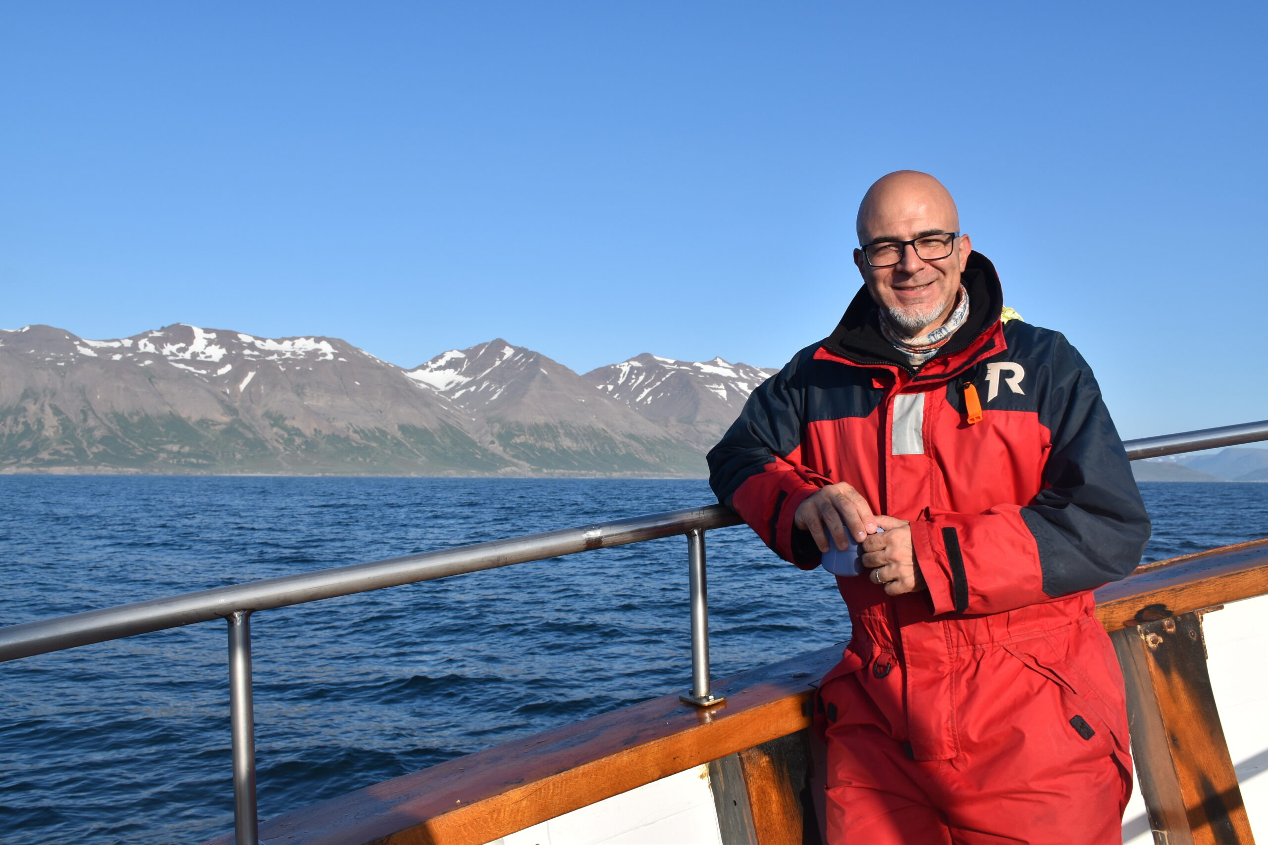 In navigazione nell'Eyjafjörður per il safari fotografico
