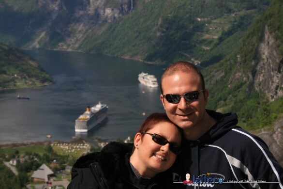 La vista sul fiordo di Geiranger dal promontorio di Dalsnibba