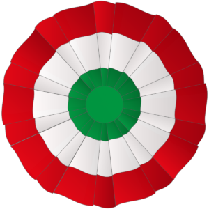 Coccarda con la bandiera italiana