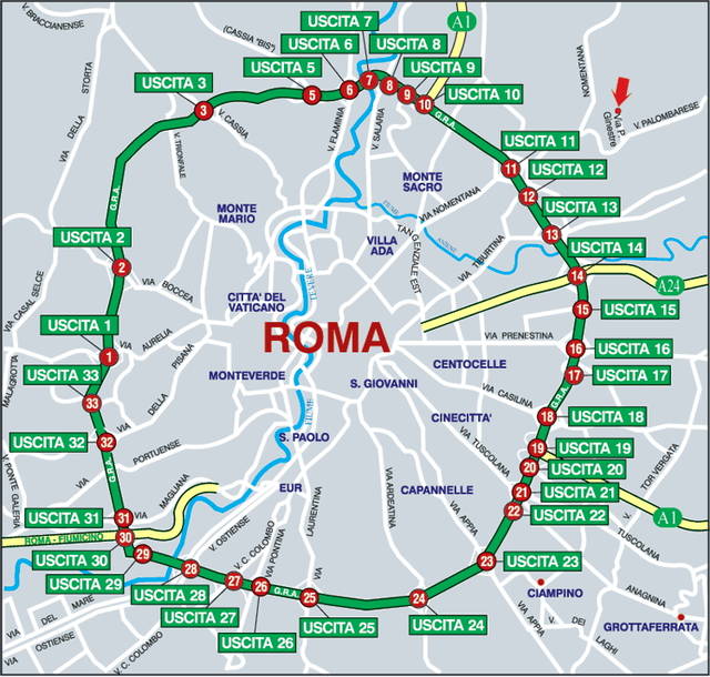 ROMA_GRA_grande_raccordo_anulare Schema del GRA