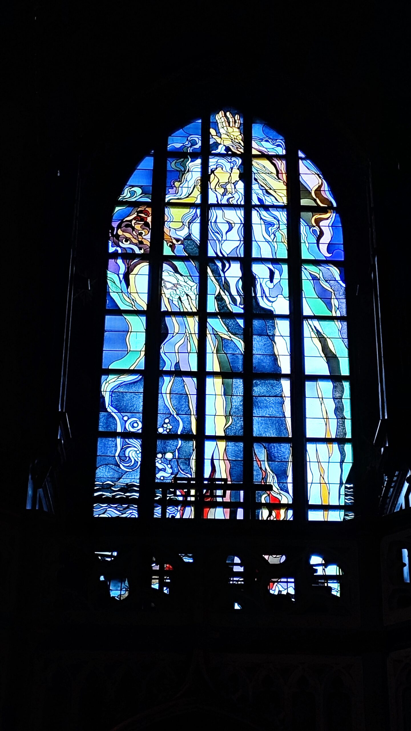 Cracovia_05 - San Francesco 44 Dio Padre sulla vetrata dell'ingresso principale
