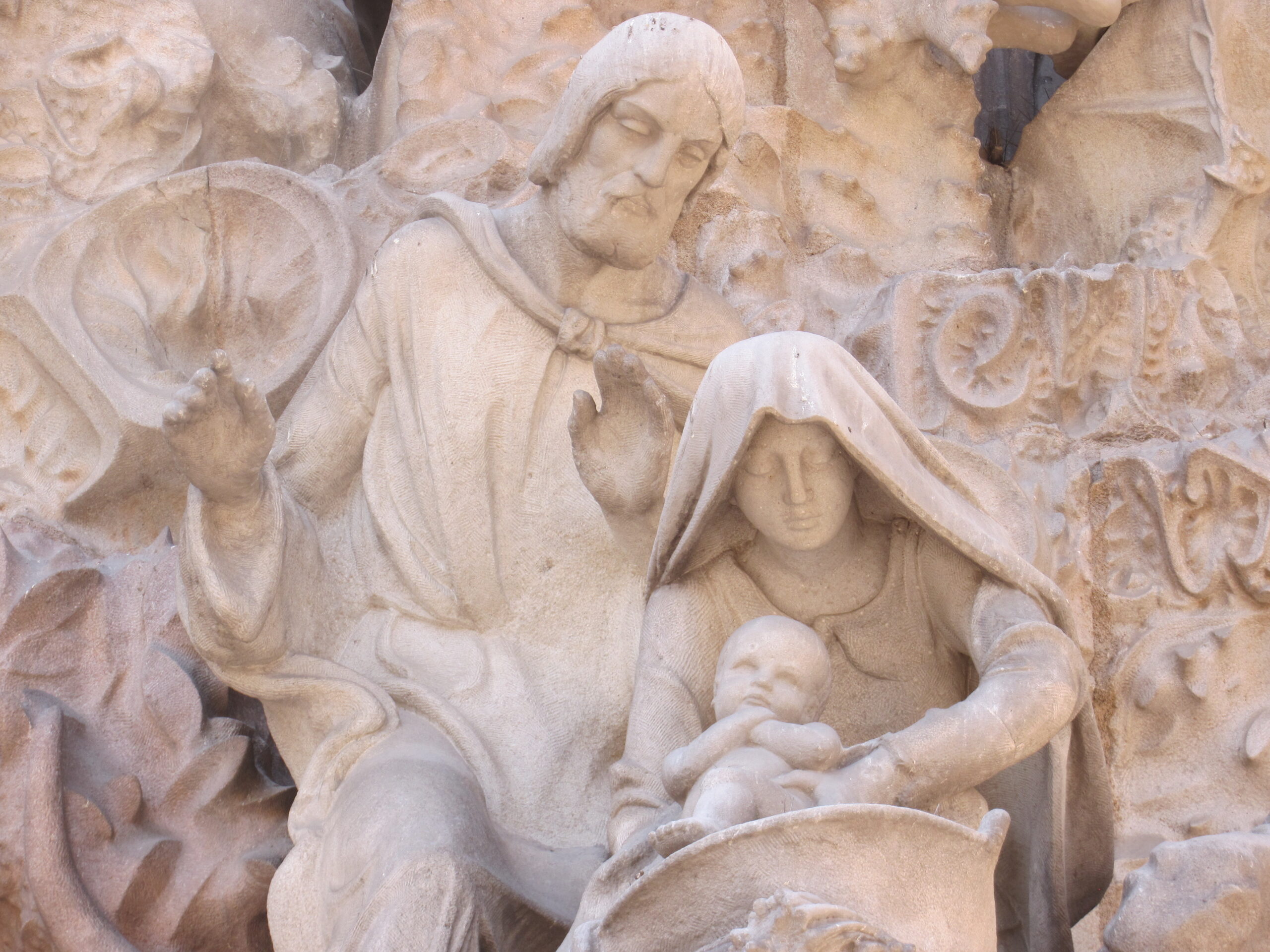 La Santa Famiglia sul Portale della Carità